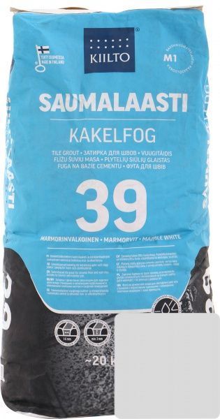 Фуга Kiilto Kesto 39 20 кг светлый мрамор 