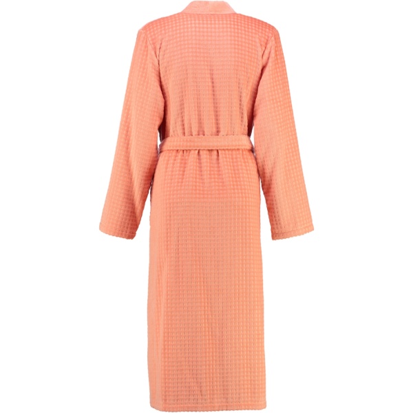 Халат велюровий Cawo Checked р. 44 персиковий 