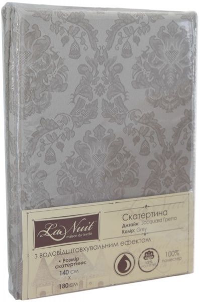 Скатерть Jacquard Гретта 140x180 см серый La Nuit 