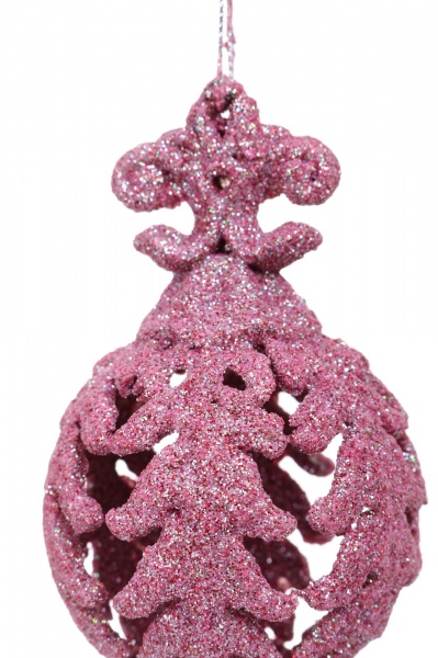 Декоративная подвеска Сосулька 17 см HFK765P розовый