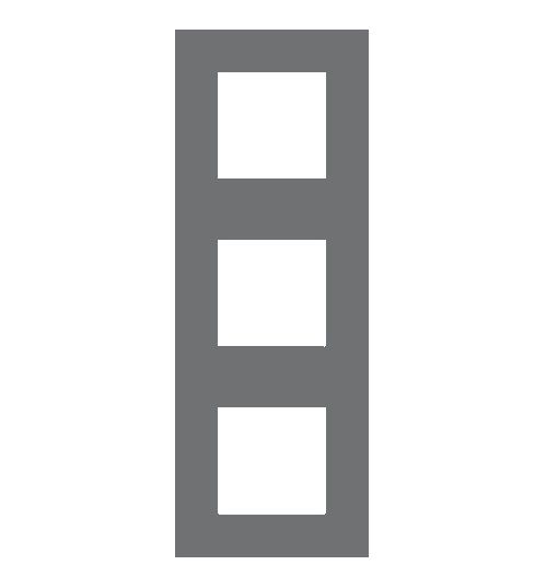 Рамка трехместная Efapel Quadro универсальная алюминий матированный 45930 TAL