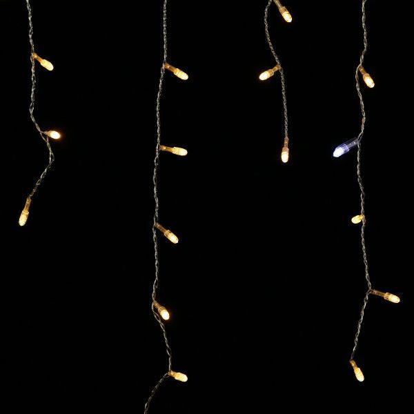 Электрогирлянда-штора внутренняя и внешняя встроенный светодиод (LED) 100 ламп 2м Белые сосульки OIC100LSE-B-T-I4-F