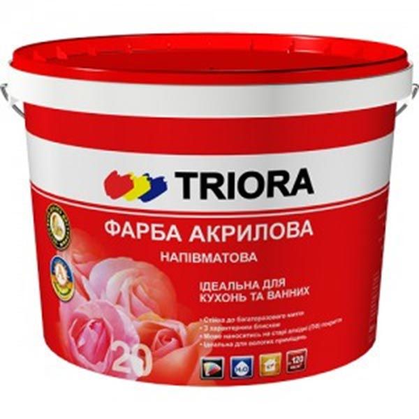 Фарба Triora Інтер’єрна напівматова 3 л