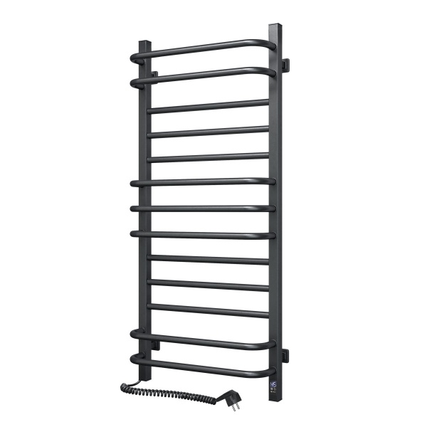 Рушникосушарка електрична NAVIN Грандис 480х1000 мм Sensor лівий з таймером чорний муар (12-208153-4810) 