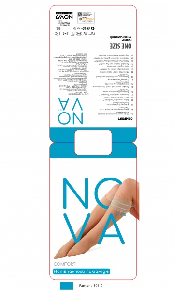 Чулки Nova Comfort 40 den р. универсальный черный