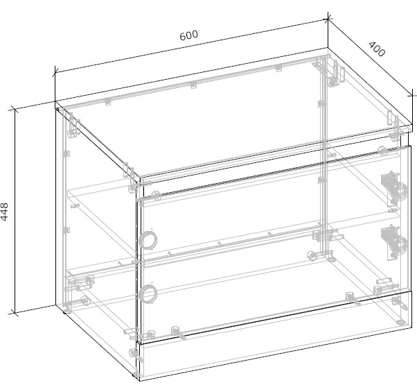 Тумба приліжкова Грейд Concord 600x448x400 мм дуб крафт золотий/німфея альба