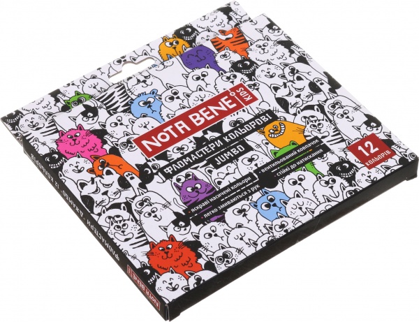 Фломастеры Джамбо 12 шт Nota Bene