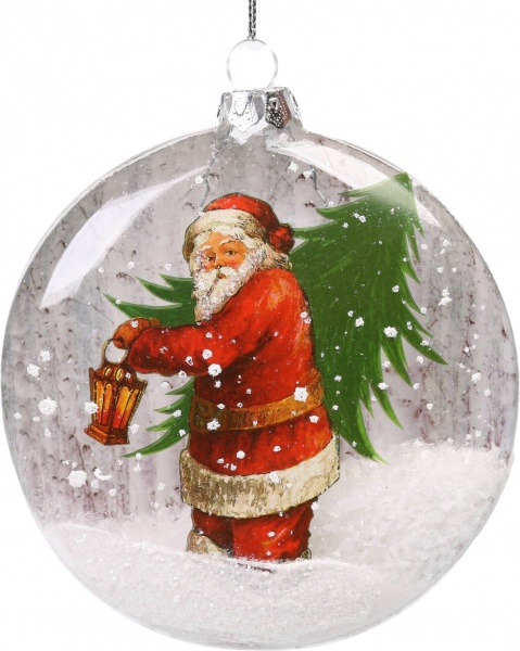 Елочная игрушка Медальон Дед Мороз в ассортименте 