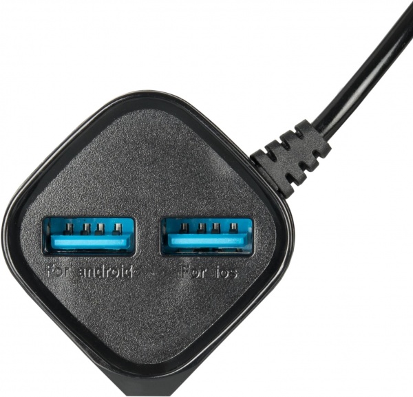 Сетевое зарядное устройство Gelius Pro Edition Auto ID 2USB с кабелем Apple Lightning 2.4A Black 