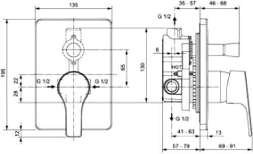 Смеситель для душа Vidima Posh A6187AA