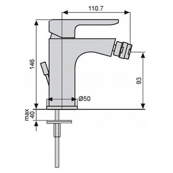 Смеситель для биде Emmevi Rubinetterie Nefer CR770044