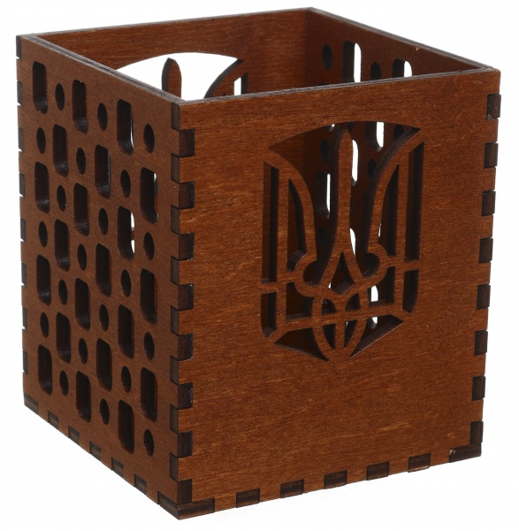 Підставка для ручок Герб України 10,5x9x9 см Тік Nice goods