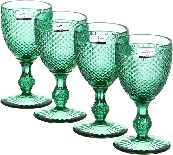 Набор бокалов для воды Bicos Cinza зеленый 280 мл 4 шт. 49000058 Vista Alegre