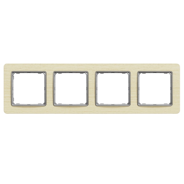 Рамка чотиримісна Schneider Electric Sedna Elements універсальна дерево світле SDD380804