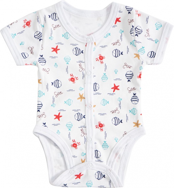 Боди детское унисекс GABBI ВD-23-4 рыбки р.62 с принтом 13642 