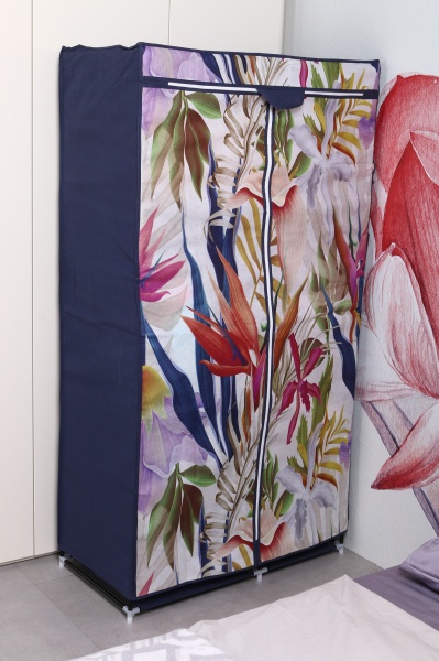 Гардероб текстильний Flowers з кишенями 1600х880х450 мм мульті