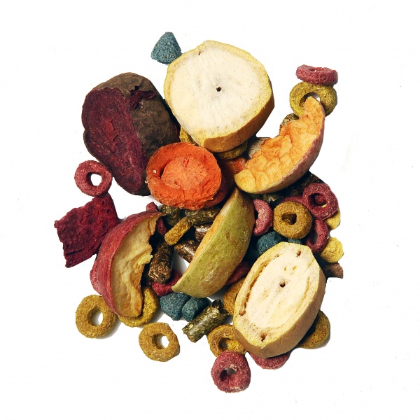 Корм Скалярія из сушеных фруктов и овощей для декоративных птиц и грызунов