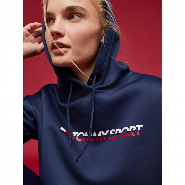 Джемпер Tommy Hilfiger CROPPED FLEECE HOODY S10S100360401 р. M синий