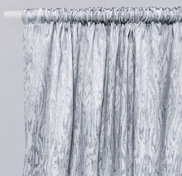 Штора-блэкаут Жаккард Ритм серая La Nuit