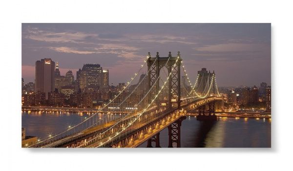 Репродукция Панорама города 96x48 см 