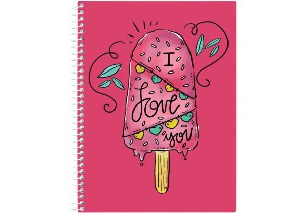Блокнот Valentine: Ice Cream А5 80 арк. клітинка E21951-09 Economix