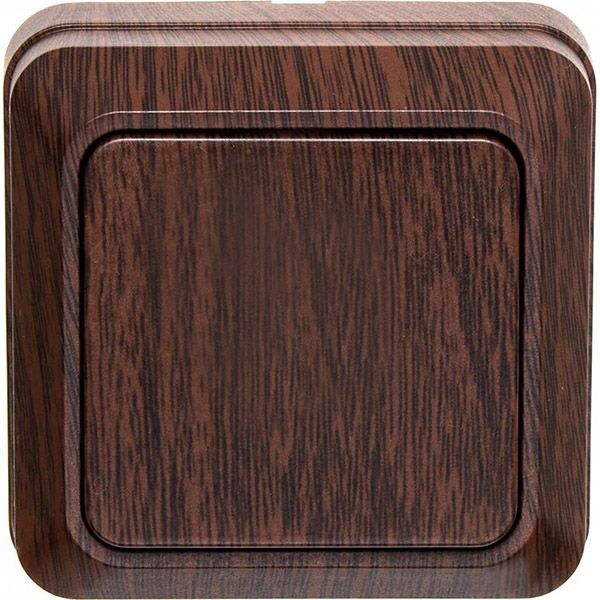 Вимикач одноклавішний Underprice IP20 без підсвітки горіх BD-SWP.MZ20G1W1-Walnut