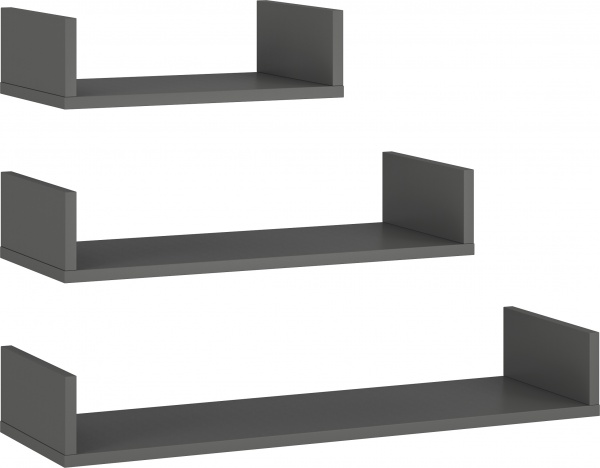 Набір полиць Грейд Делфа 800x118x252 мм графіт сірий 
