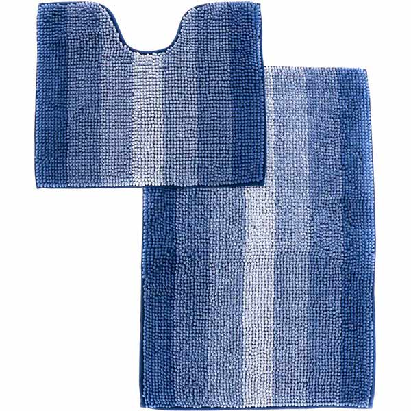 Набор ковриков Dariana Махрамат синий