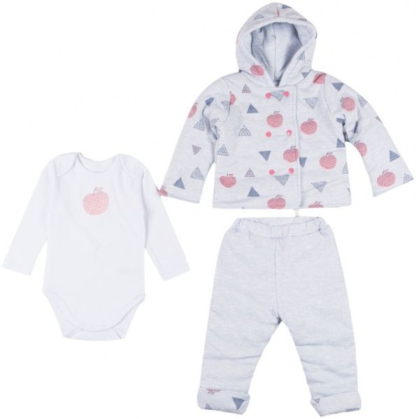 Комплект Фламінго ясельний 3 предмета рожевий р.62 444-222 