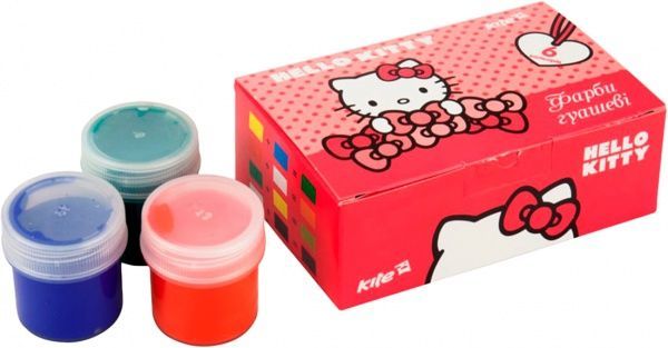 Фарба гуашева 6 кольорів, по 20 мл., Hello Kitty, HK17-062 KITE