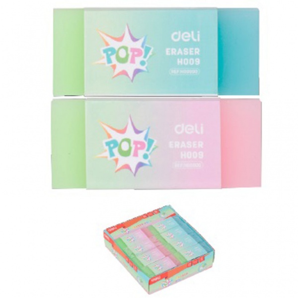 Гумка Н00800 мікс 48х19х10 мм Deli