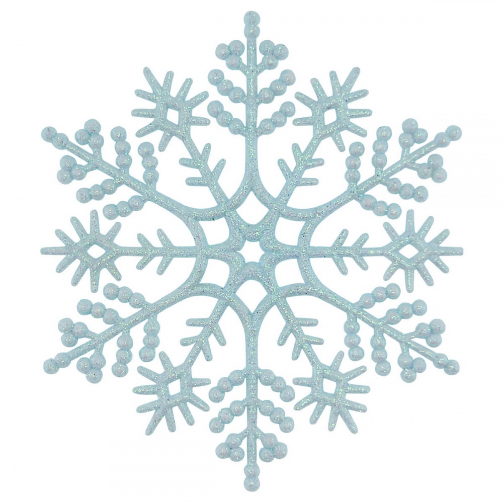 Подвеска MIS LT Снежинка Классика 12 см голубой