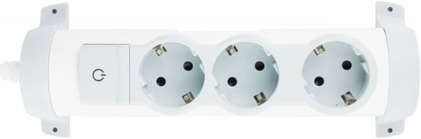 Удлинитель Legrand Comfort с заземлением 3 гн. серый 3 м 694622 