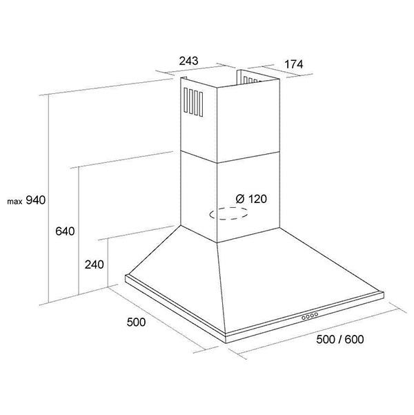 Вытяжка Pyramida KH 60 BLACK