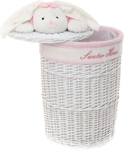 Корзина плетеная с текстилем детский 45x60 см JMA16-13RD-1 