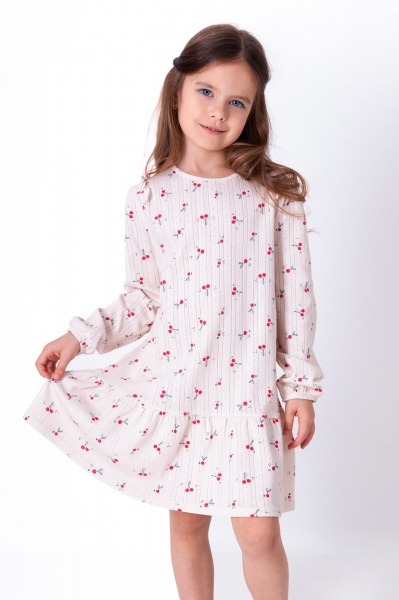 Платье Mevis р.98 бежевый с рисунком 