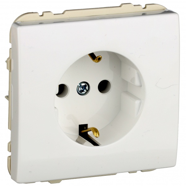 Розетка кінцева із заземленням Efapel Apolo IP20 білий 50131 TBR