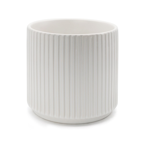 Кашпо керамическое MVM DH-FLOWERS-24 L WHITE 16 см Белый 