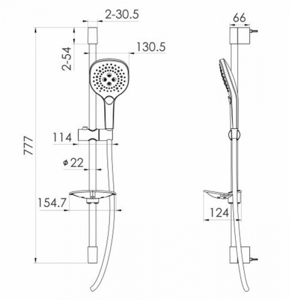 Душевой гарнитур Imprese f03800101DQ