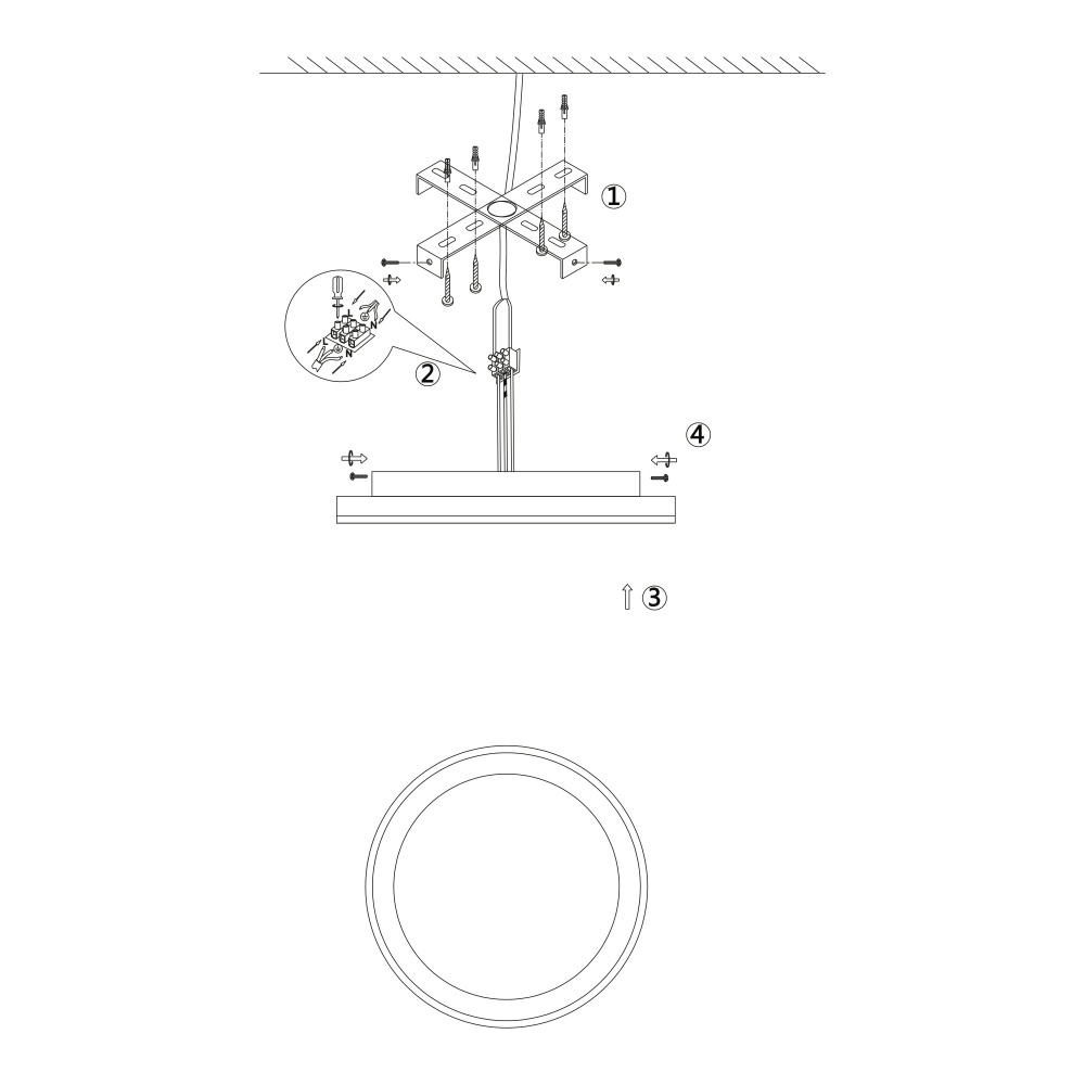 Світильник стельовий Miorro LED Dante з пультом ДУ метал/пластик 25,2 Вт білий 51-311-102