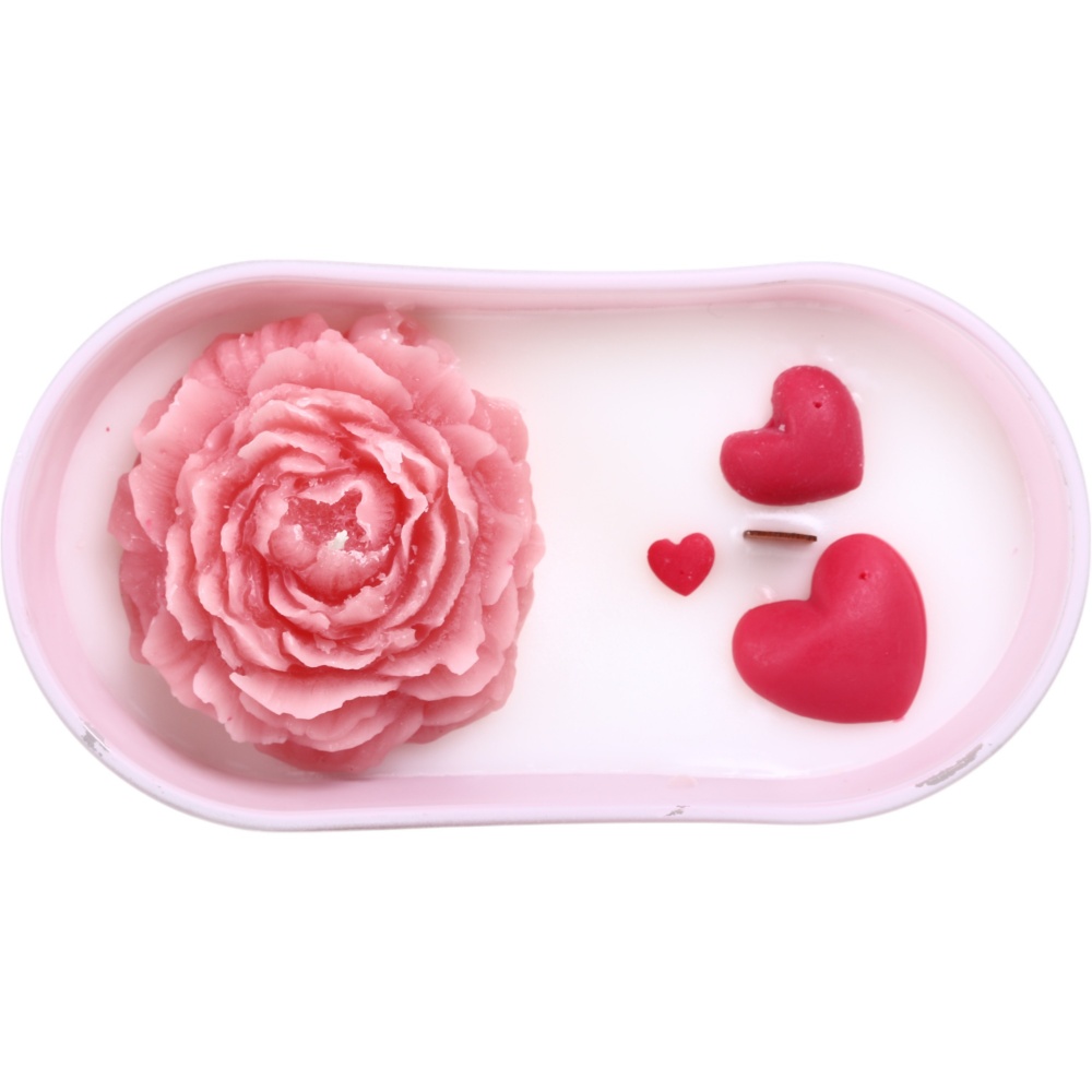 Свеча декоративная в стекле Пион 180х53 мм Pako-If