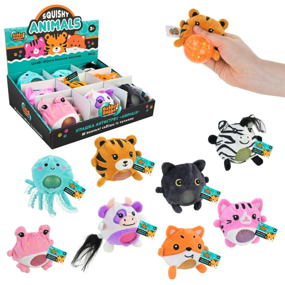 Игрушка-антистресс Yabba Dabba Животные с блестками YD2503