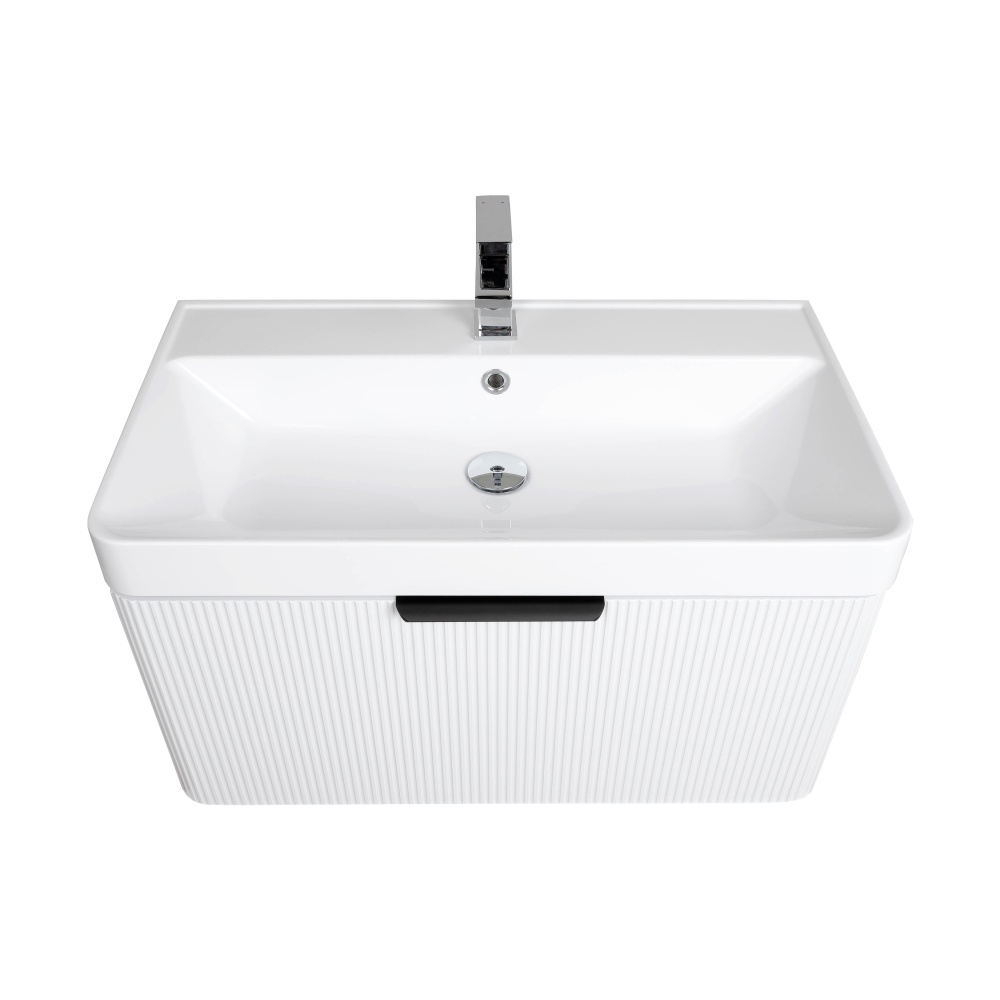 Тумба підвісна Aqua Rodos Frost White з умивальником Deep 75 см (АР000127941)