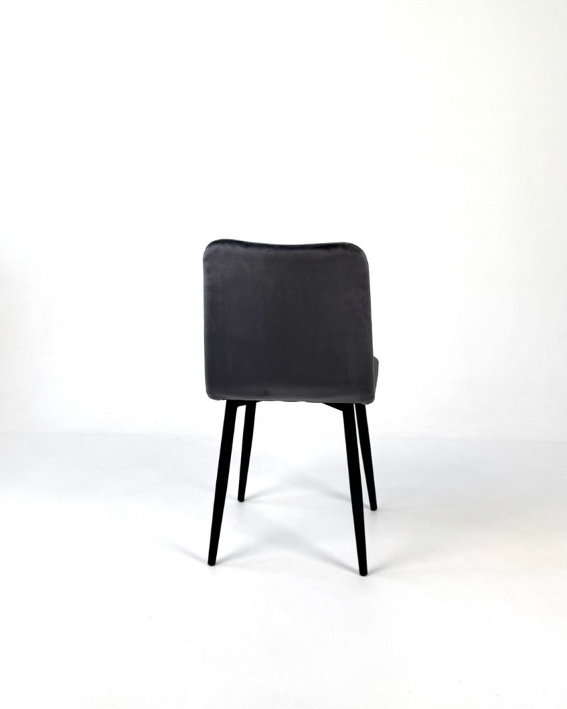 Стілець TWINSANN Міо 450x600x830 мм (ніжки конусні метал) сірий / чорний