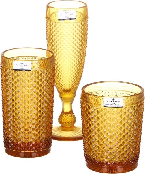 Набір бокалів для шампанського Bicos Cinza янтарний 190 мл 4 шт. 49000087 Vista Alegre