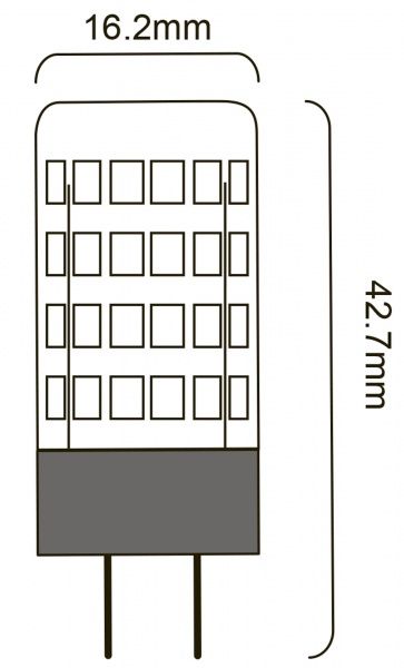 Лампа світлодіодна Hopfen 4,5 Вт капсульна прозора G6 220 В 4200 К 