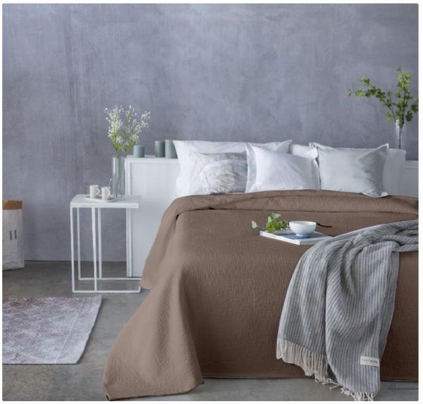 Покривало Terre chocolate 250x270 см Guy Laroche Paris темно-сірий 