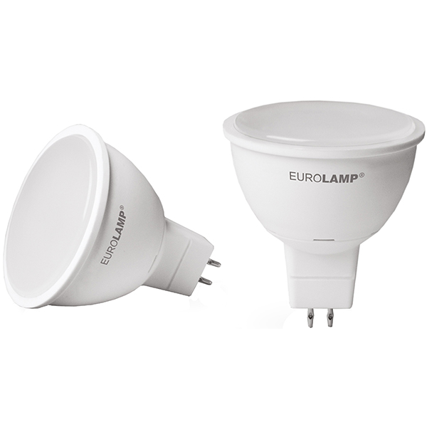 Лампа світлодіодна Eurolamp D MR16 GU5.3 5 Вт 4000 К LED-SMD-05534(12)(D) 2 шт/уп