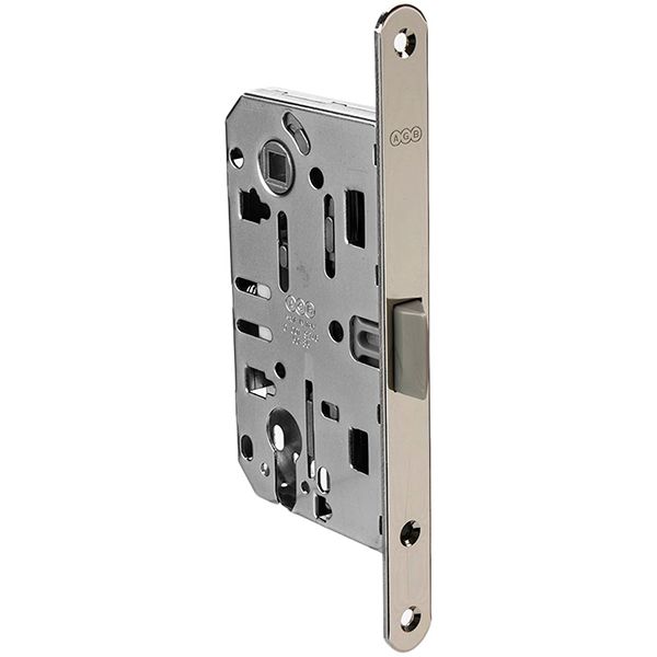 Дверний замок міжкімнатний AGB MEDIANA Evolution PZ85 нікель