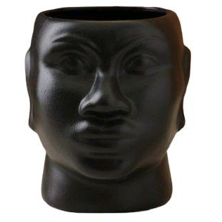 Ваза керамічна Nana ceramics Африканка 15,5 см чорний муар 